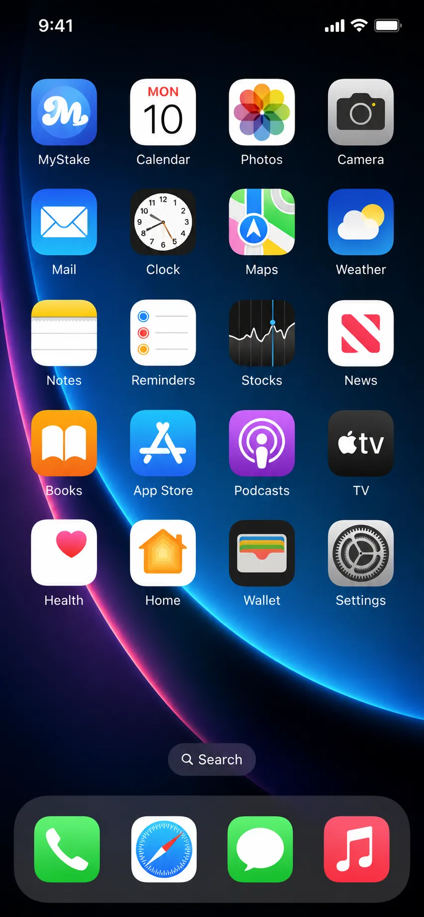 MyStake site added to a phone home screen and the mobile lobby